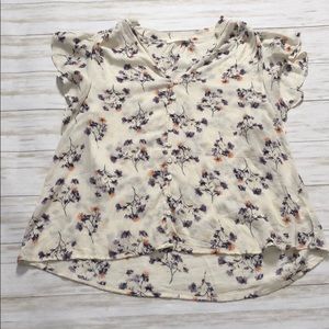 Lush medium floral top working buttons